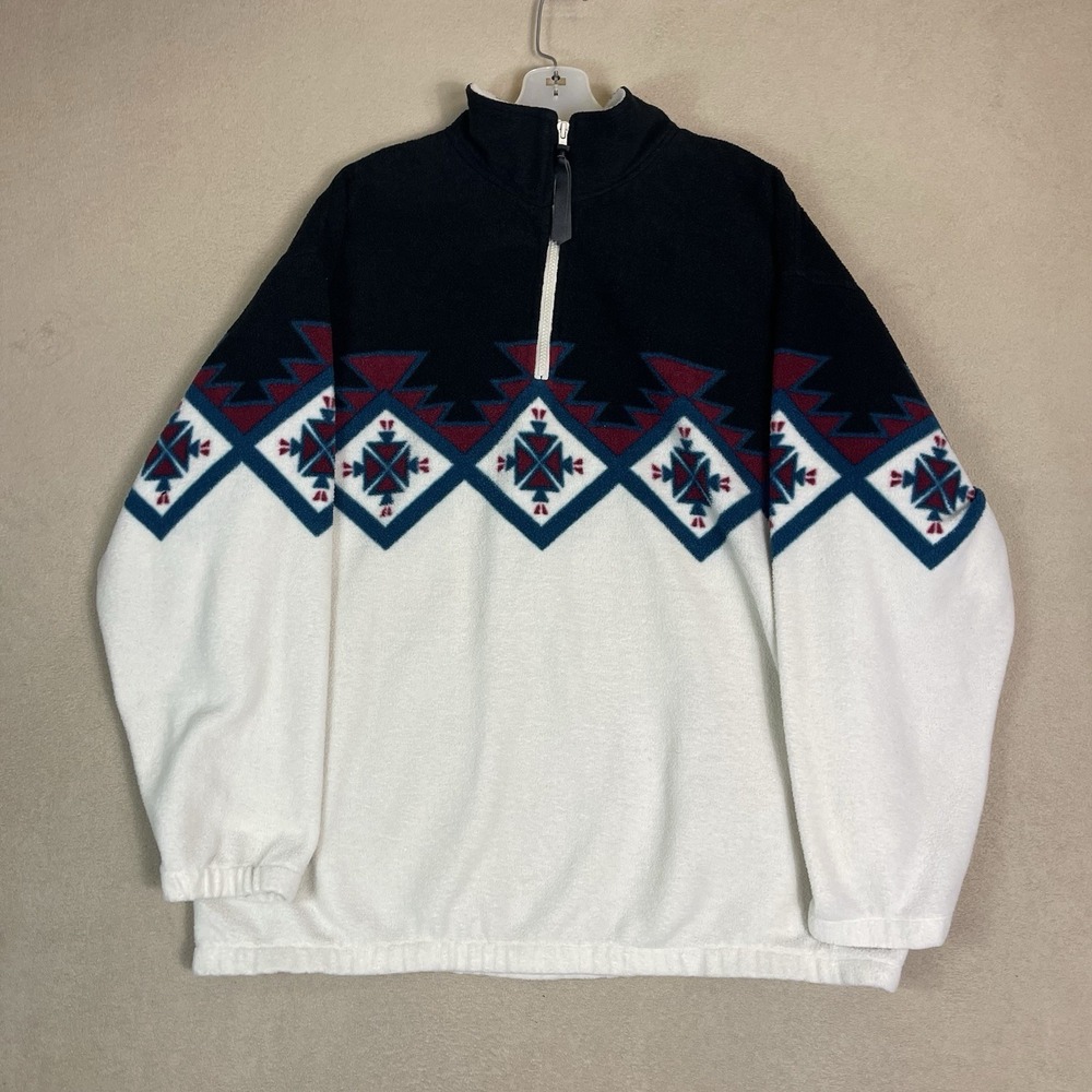 Panhandle Slim Sweater‎ mens M Multicolor Western Aztec Print 1/4 Zip